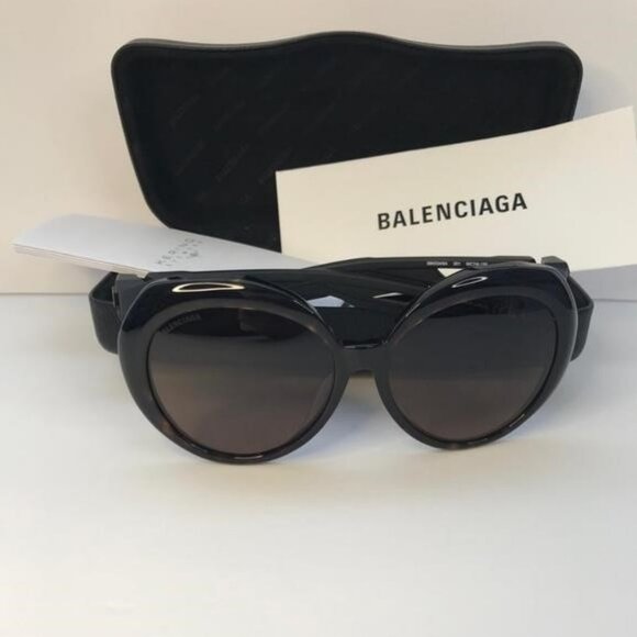 Balenciaga Women\'s BB0024SA BB/0024/SA 001 Havana Fashion Round Sunglasses 56mm main image 7